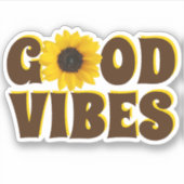 Sticker Good Vibes | Bright Sunflower Contour (Devant)