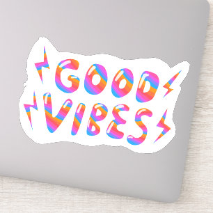 Sticker GOOD VIBES Cute colorée et amusante