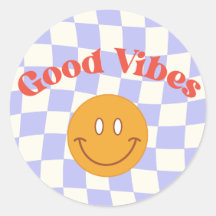 Sticker Good Vibes Round