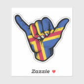 Sticker Good Vibes Shaka Hand Aland (Feuille)