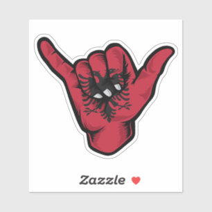 Sticker Good Vibes Shaka Hand Albanie