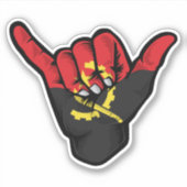 Sticker Good Vibes Shaka Hand Angola (Devant)