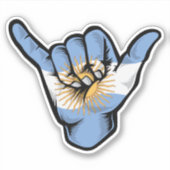 Sticker Good Vibes Shaka Hand Argentina (Devant)