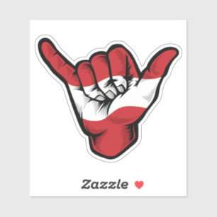 Sticker Good Vibes Shaka Hand Austria