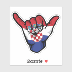 Sticker Good Vibes Shaka Hand Croatia