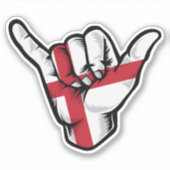 Sticker Good Vibes Shaka Hand England (Devant)