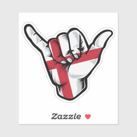 Sticker Good Vibes Shaka Hand England (Feuille)