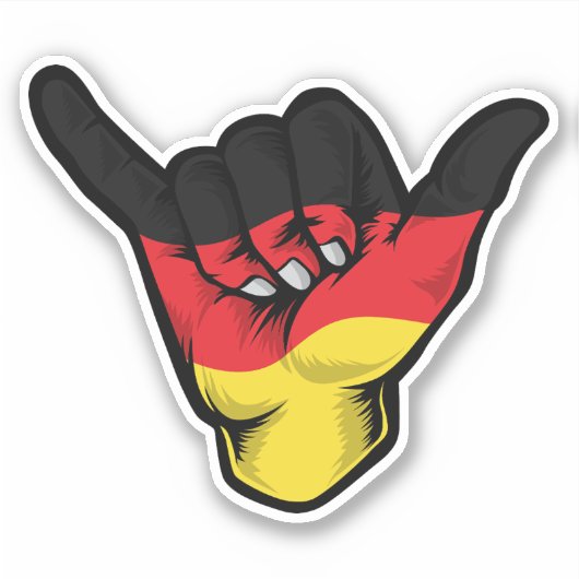 Sticker Good Vibes Shaka Hand Germany (Devant)
