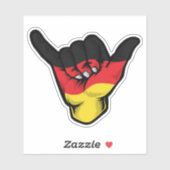 Sticker Good Vibes Shaka Hand Germany (Feuille)