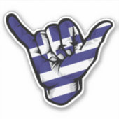 Sticker Good Vibes Shaka Hand Greece (Devant)