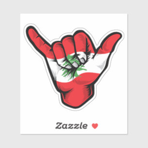 Sticker Good Vibes Shaka Hand Lebanon