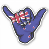 Sticker Good Vibes Shaka Hand New Zealand (Devant)