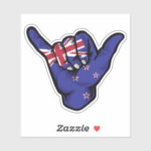 Sticker Good Vibes Shaka Hand New Zealand (Feuille)