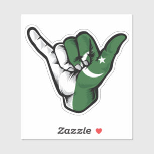 Sticker Good Vibes Shaka Hand Pakistan