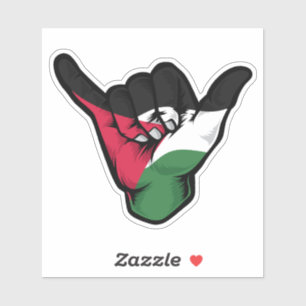 Sticker Good Vibes Shaka Hand Palestine