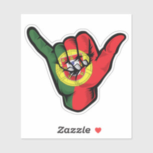 Sticker Good Vibes Shaka Hand Portugal