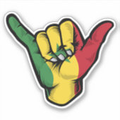 Sticker Good Vibes Shaka Hand Sénégal (Devant)