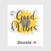 Sticker Good Vibes Sunflower (Feuille)