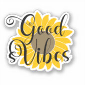 Sticker Good Vibes Sunflower (Devant)
