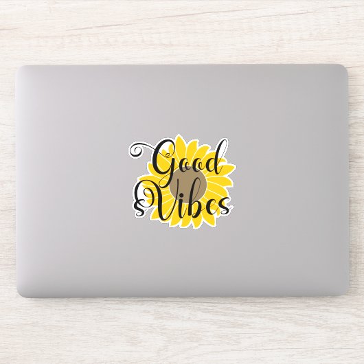 Sticker Good Vibes Sunflower (Ordinateur)