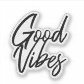 Sticker "GOOD VIBES" transparent (Devant)