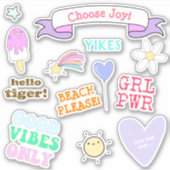 Sticker Good Vibes uniquement - Filles VSCO (Devant)