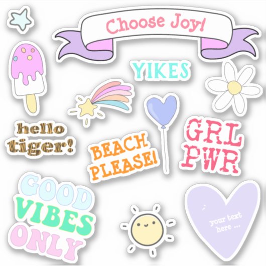 Sticker Good Vibes uniquement - Filles VSCO (Devant)