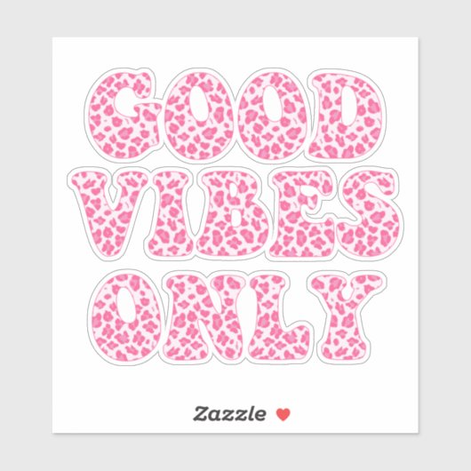 Sticker Good Vibes uniquement - Filles VSCO Empreinte de l (Feuille)
