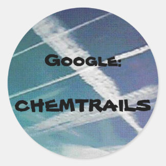 Sticker: Google Chemtrails Ronde Sticker