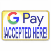 Sticker Google Pay Accepté ici! (Devant)