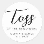 Sticker Gooi naar de Jonggehuwden (Voorkant)