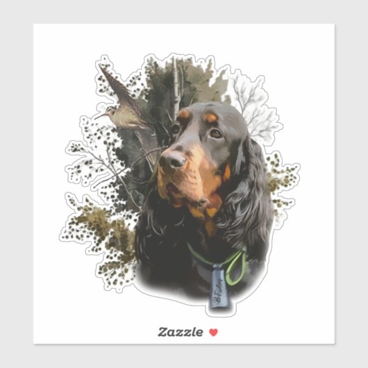Sticker Gordon Setter (Feuille)