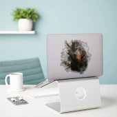 Sticker Gordon Setter (Ordinateur portable sur le bureau)