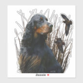 Sticker Gordon Setter, compagnon de chasse (Feuille)