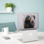 Sticker Gordon Setter, compagnon de chasse (Ordinateur portable sur le bureau)