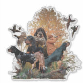 Sticker Gordon Setter, saison de chasse (Devant)
