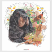 Sticker Gordon Setter Tapestry Poster Acrylic Print Tripty (Feuille)