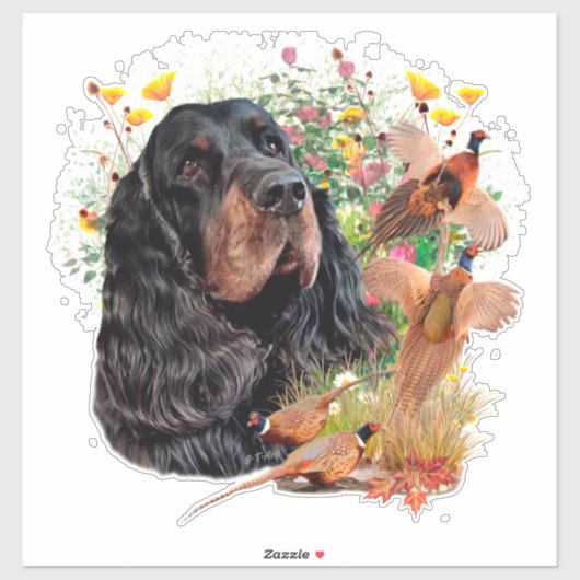 Sticker Gordon Setter Tapestry Poster Acrylic Print Tripty (Feuille)