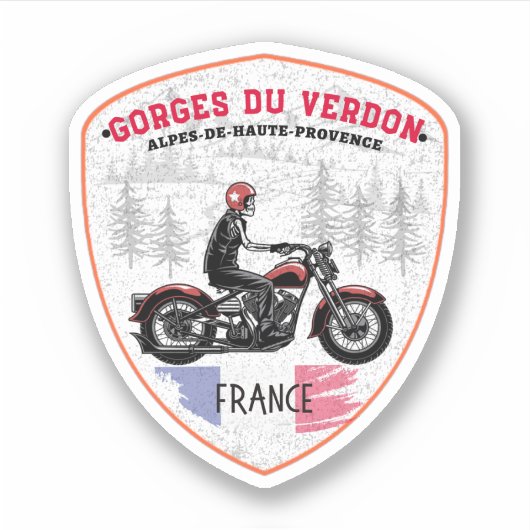Sticker Gorge du Verdon - les Gorges du Verdon motobike (Devant)