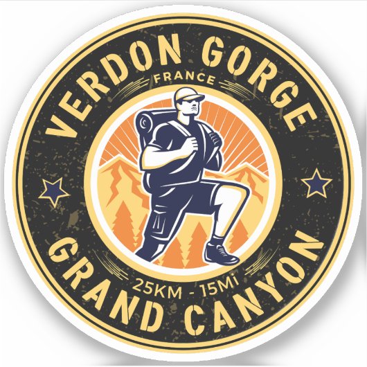 Sticker Gorges du Verdon - grand canyon (Devant)