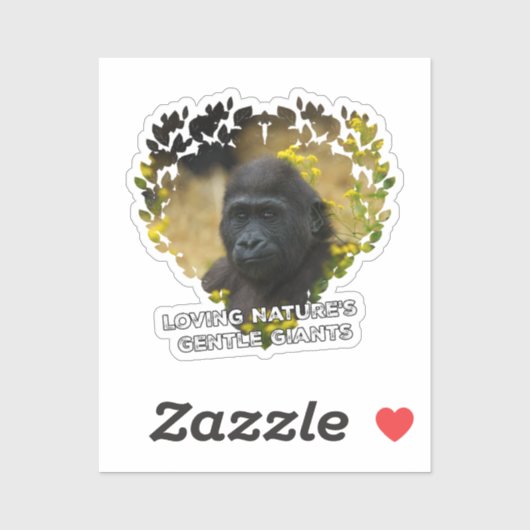 Sticker Gorilla Baby - Les gentils géants de la nature (Feuille)