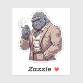 Sticker gorille cool, animaux charismatiques