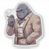 Sticker gorille cool, animaux charismatiques (Devant)