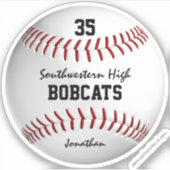 Sticker gosses baseball softball personnalisé nom d'équipe (Devant)