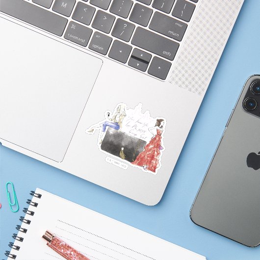 Sticker Gossip Girl - Vous Savez Que Vous M'Aimez (Ordinateur portable avec iPhone)