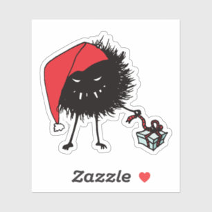 Sticker Goth Caractère de Noël Malin Bug