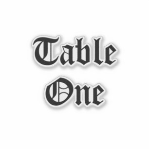 Sticker Goth Halloween Numéro de table Mariage