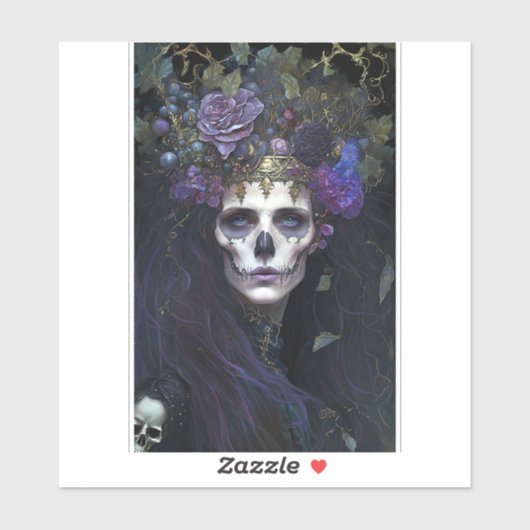 Sticker Goth Queen Imaginaire Art (Feuille)