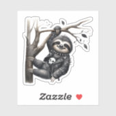 Sticker Goth Sloth (Feuille)