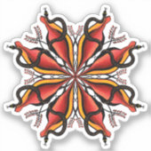 Sticker Goth Snakes Flower Tattoo Style (Recto)